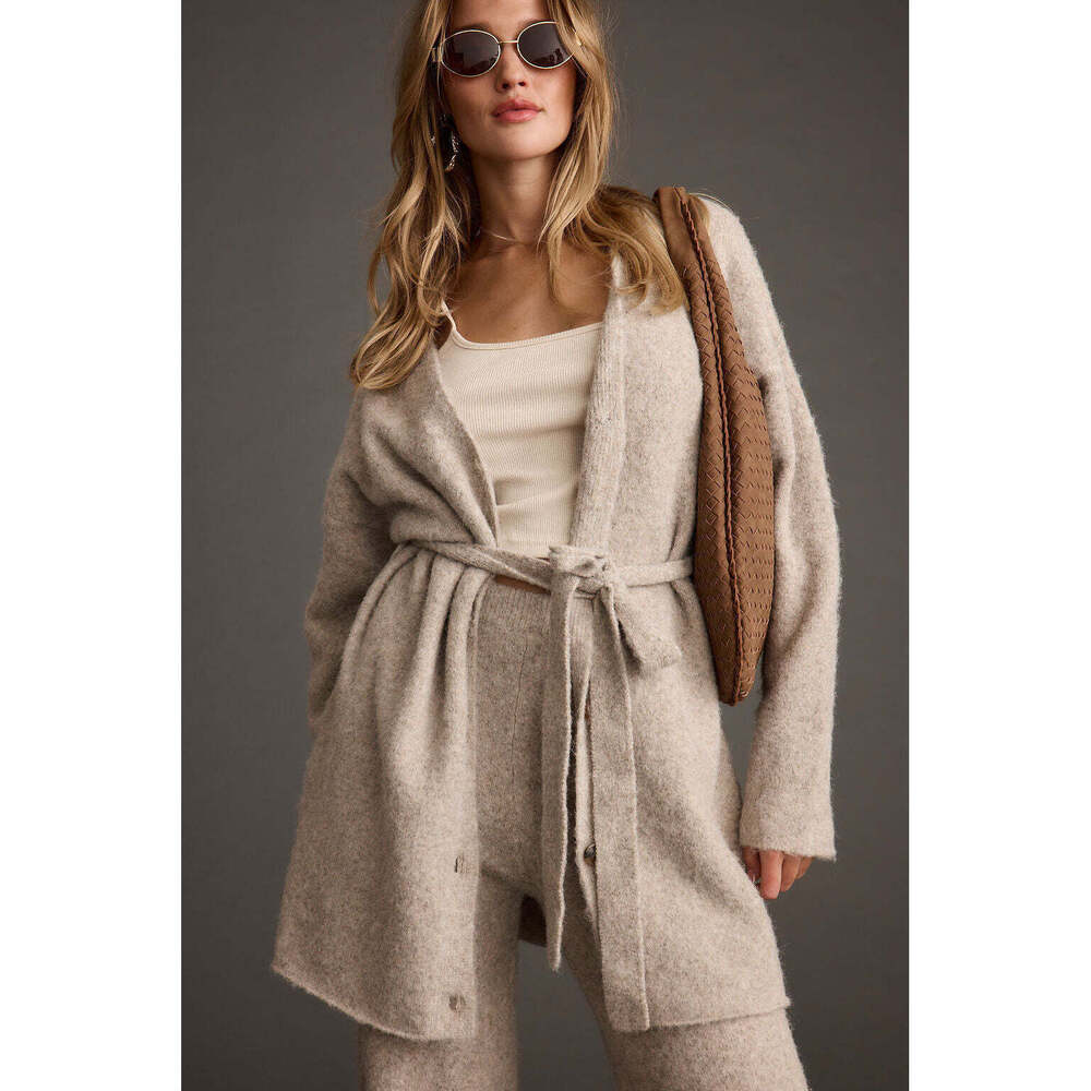 12th Tribe Finley Oatmeal Belted Cardigan Size XSXS
